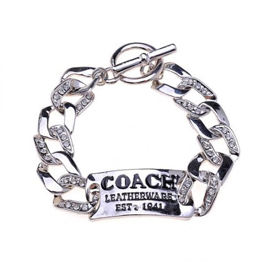 Coach Logo plate Silver Bracelets BZM